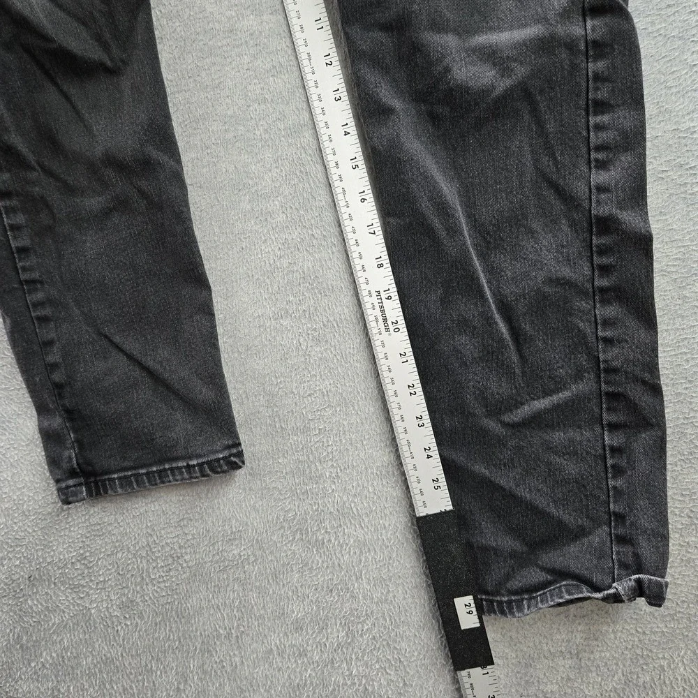Levi's 502 Men Jeans 33X32 Black Denim Taper Fit Button 29